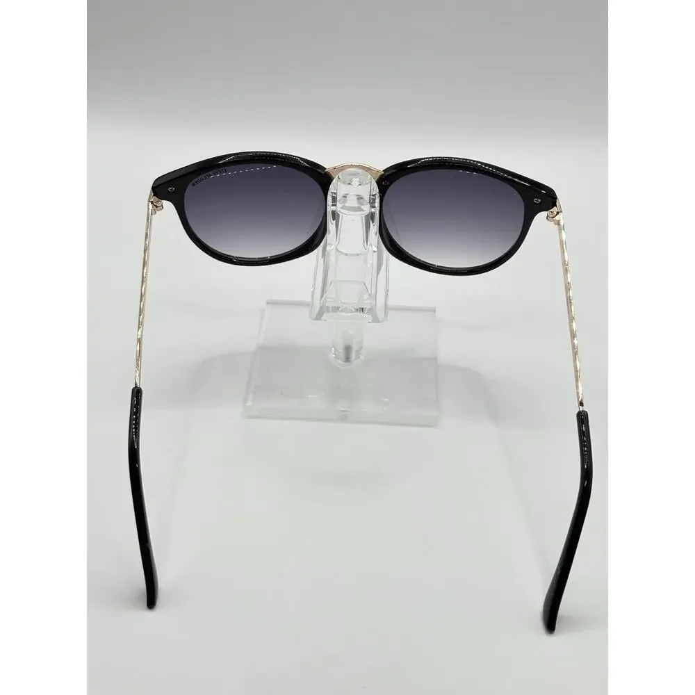 Steve Madden Round Sunglasses Black Gold Gradient Women